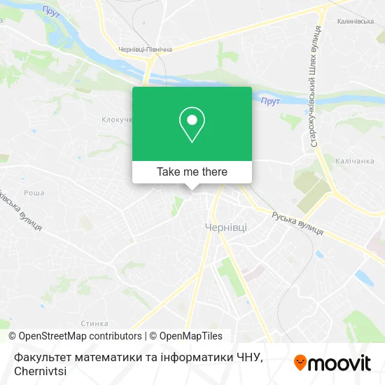 Карта Факультет математики та інформатики ЧНУ