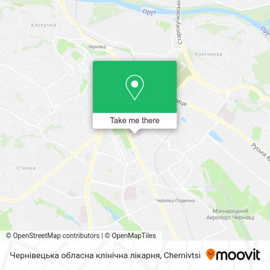 Карта Чернівецька обласна клінічна лікарня