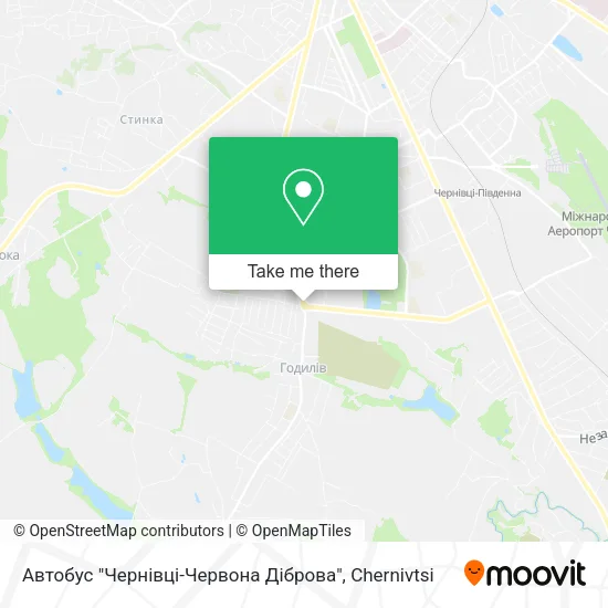 Карта Автобус "Чернівці-Червона Діброва"
