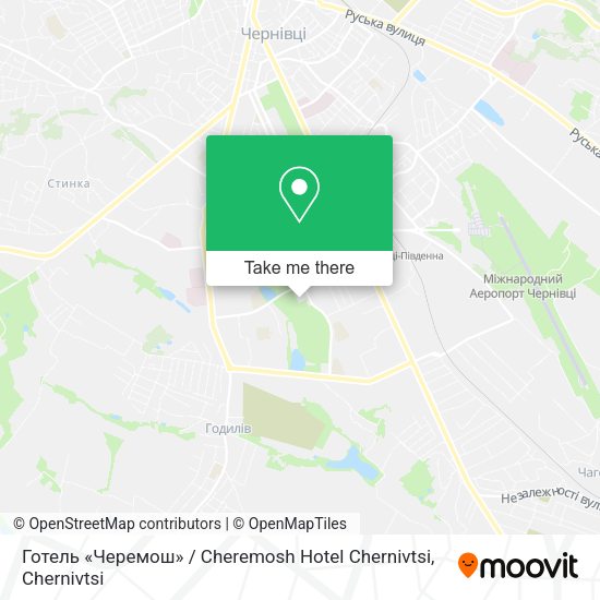 Карта Готель «Черемош» / Cheremosh Hotel Chernivtsi