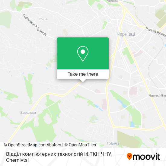 Карта Відділ комп'ютерних технологій ІФТКН ЧНУ