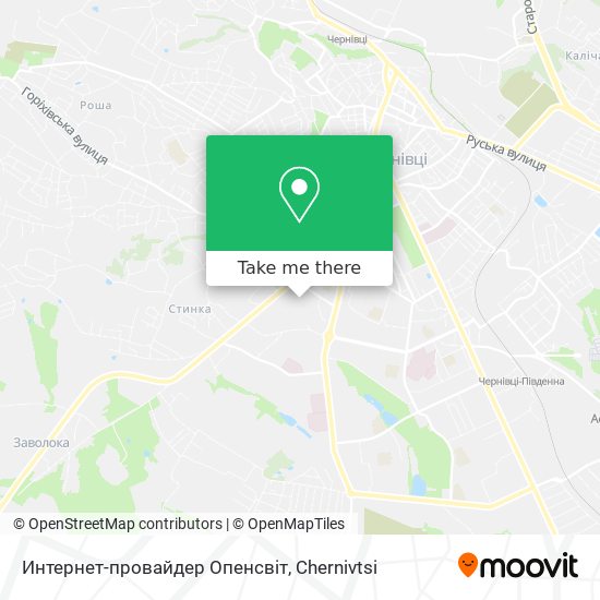 Интернет-провайдер Опенсвіт map