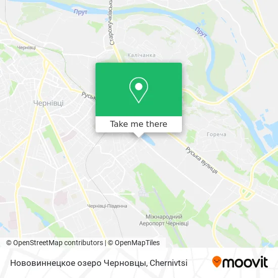 Нововиннецкое озеро Черновцы map