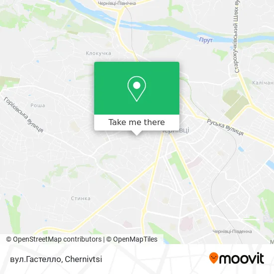 Карта вул.Гастелло