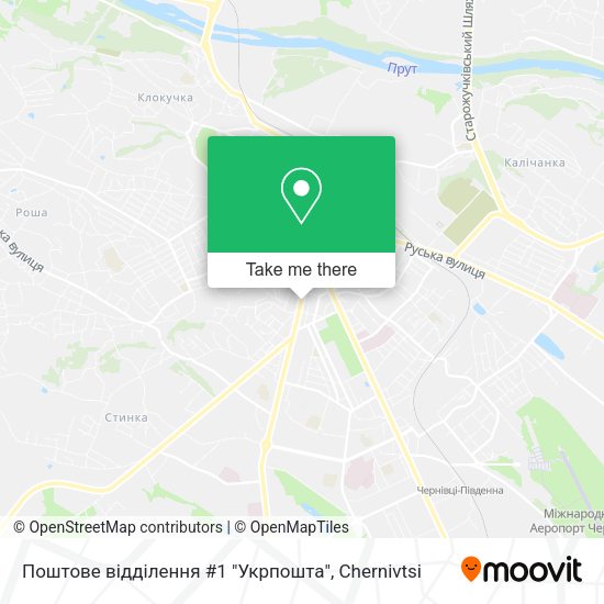 Карта Поштове відділення #1 "Укрпошта"