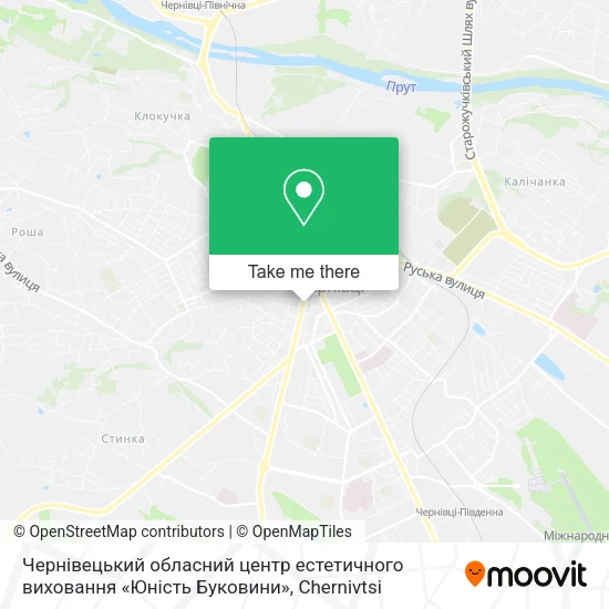 Карта Чернівецький обласний центр естетичного виховання «Юність Буковини»