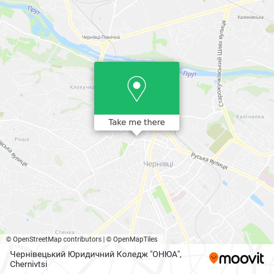 Карта Чернівецький Юридичний Коледж "ОНЮА"