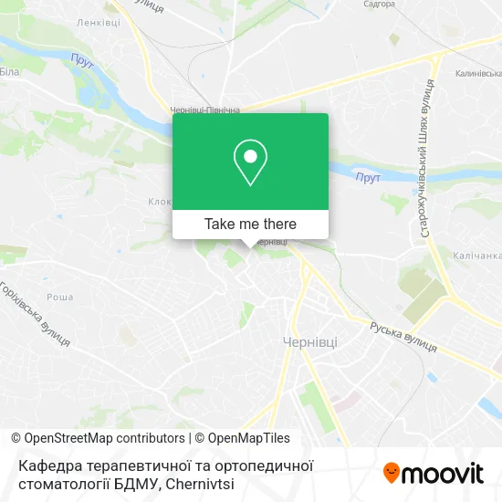 Карта Кафедра терапевтичної та ортопедичної стоматології БДМУ