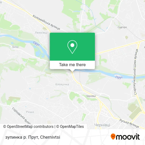 Карта зупинка р. Прут