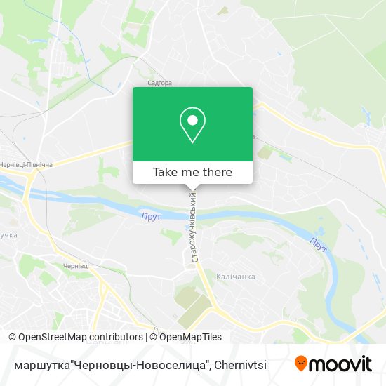 Карта маршутка"Черновцы-Новоселица"