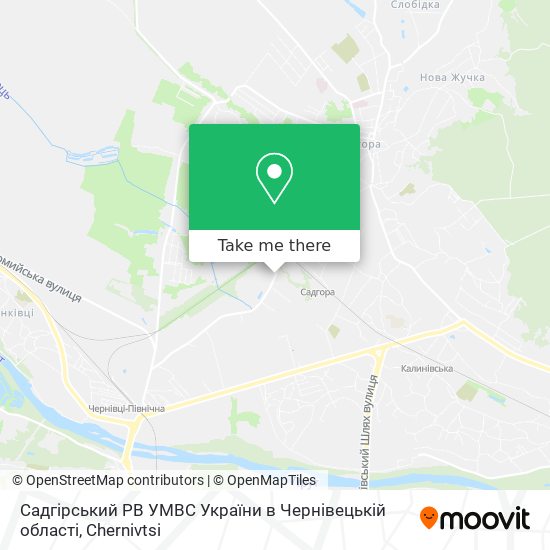 Карта Садгірський РВ УМВС України в Чернівецькій області