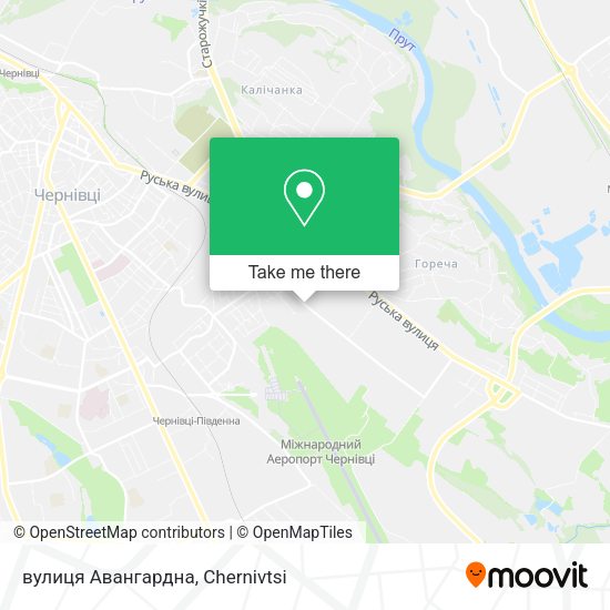 Карта вулиця Авангардна