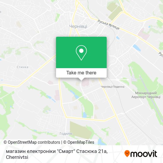 Карта магазин електроніки "Смарт" Стасюка 21а