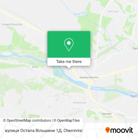 Карта вулиця Остапа Вільшини 1Д