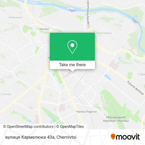 Карта вулиця Кармелюка 43а