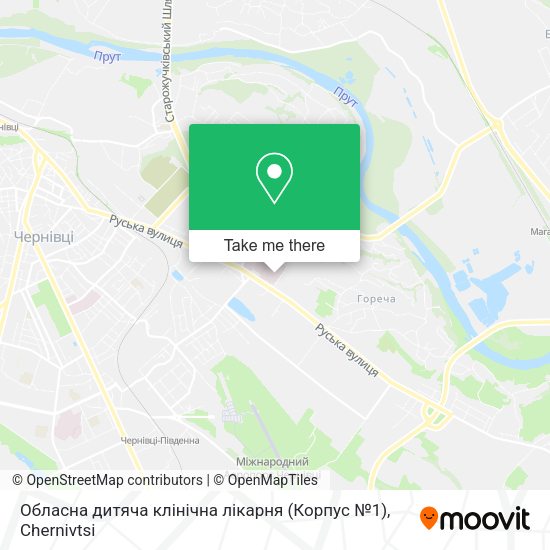 Карта Обласна дитяча клінічна лікарня (Корпус №1)