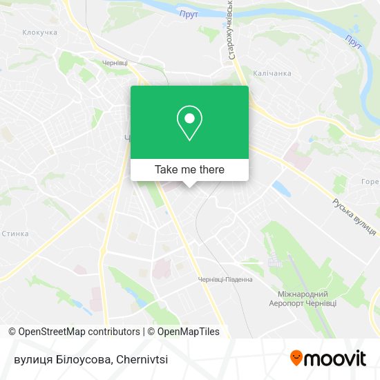 Карта вулиця Білоусова