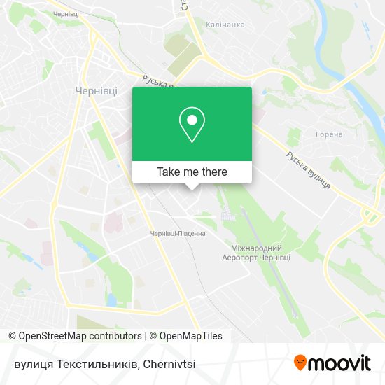 Карта вулиця Текстильників