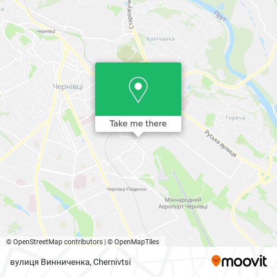 вулиця Винниченка map