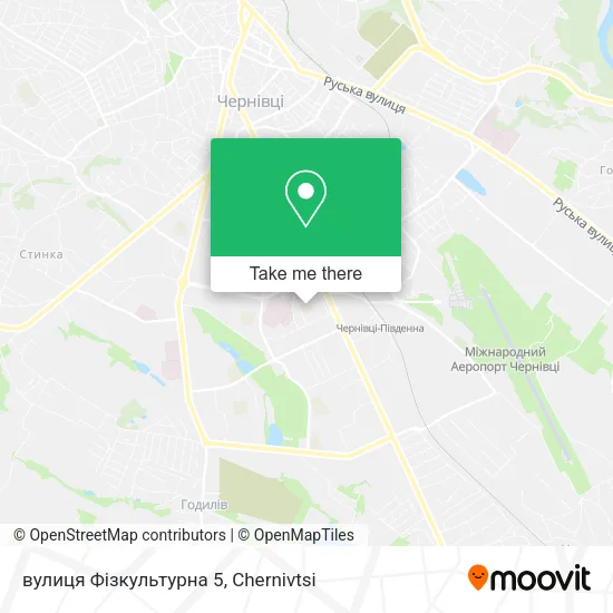 Карта вулиця Фізкультурна 5