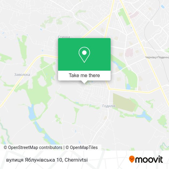 Карта вулиця Яблунівська 10