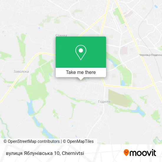Карта вулиця Яблунівська 10