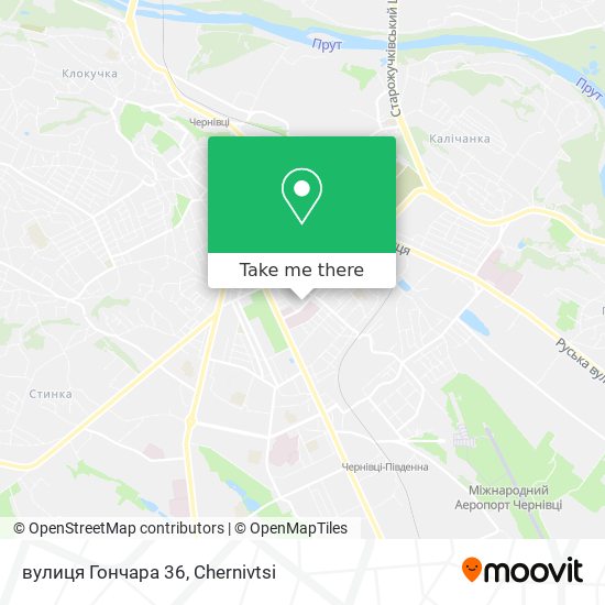 вулиця Гончара 36 map