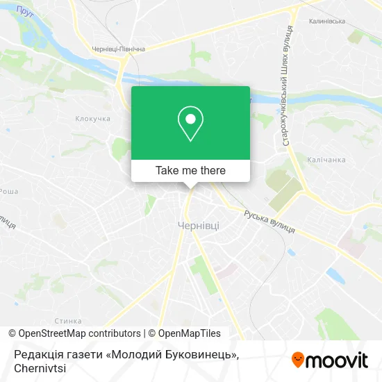 Карта Редакція газети «Молодий Буковинець»