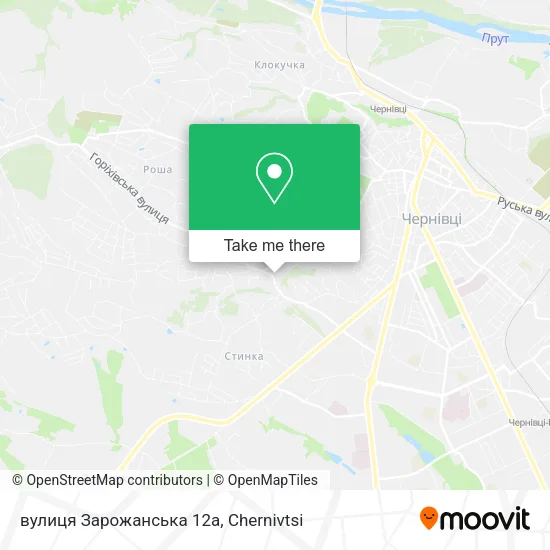 Карта вулиця Зарожанська 12а