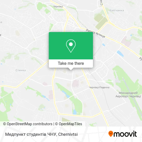 Карта Медпункт студентів ЧНУ