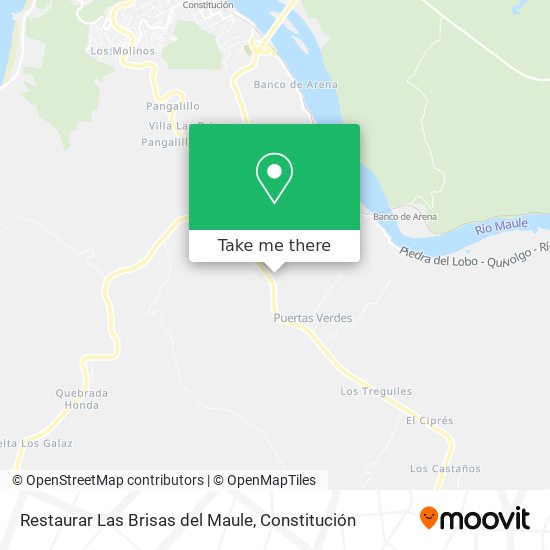 Mapa de Restaurar Las Brisas del Maule
