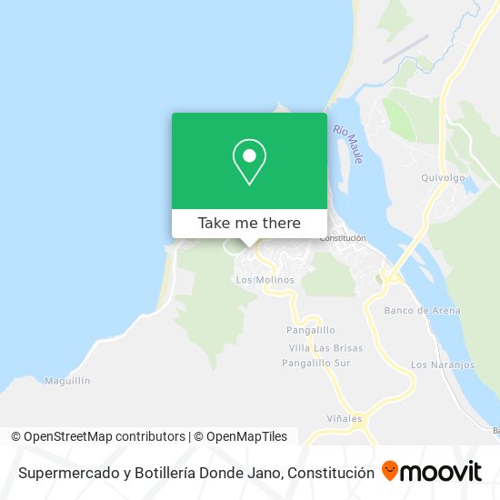 Mapa de Supermercado y Botillería Donde Jano