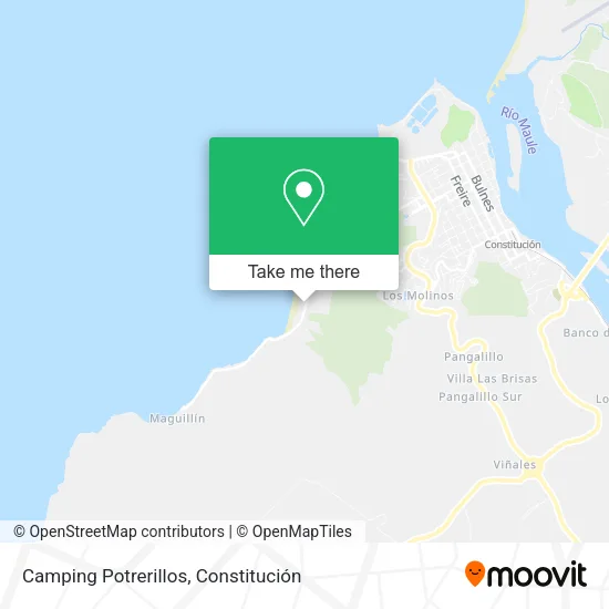 Camping Potrerillos map