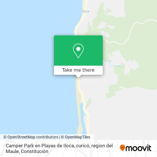 Camper Park en Playas de Iloca, curicó, region del Maule map
