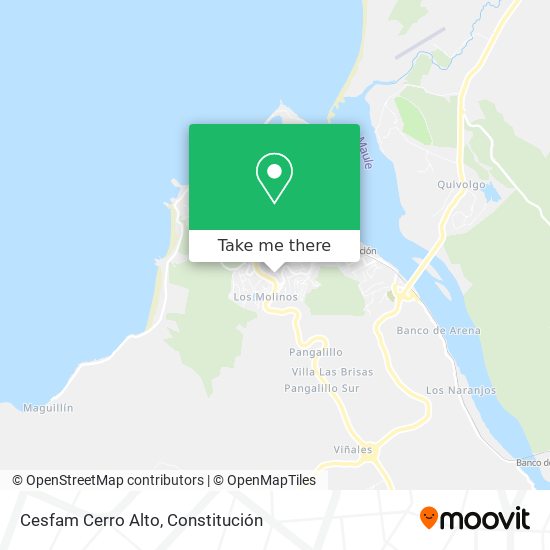 Mapa de Cesfam Cerro Alto