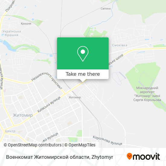 Карта Военкомат Житомирской области