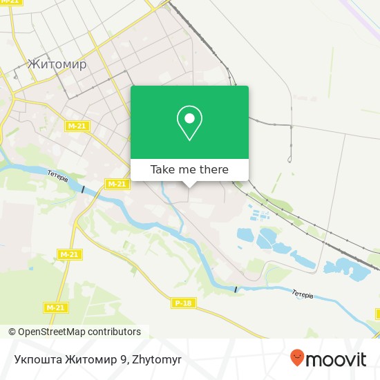 Укпошта Житомир 9 map