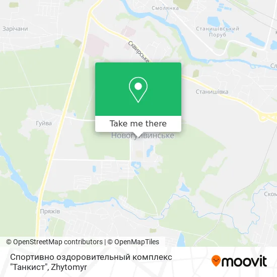 Карта Спортивно оздоровительный комплекс "Танкист"