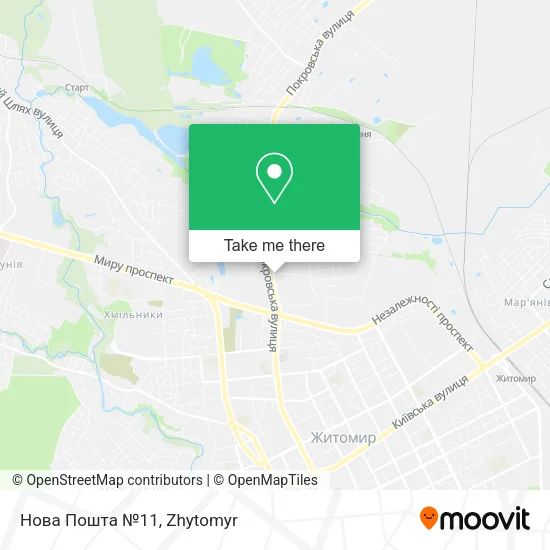 Карта Нова Пошта №11