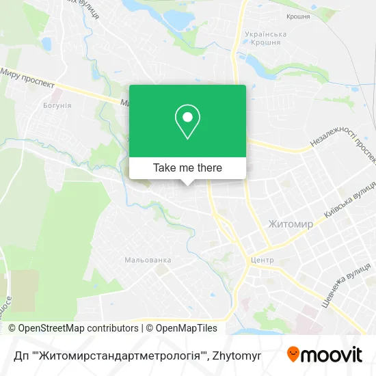Карта Дп ""Житомирстандартметрологія""