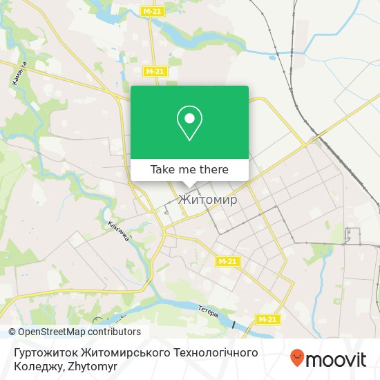 Гуртожиток Житомирського Технологічного Коледжу map