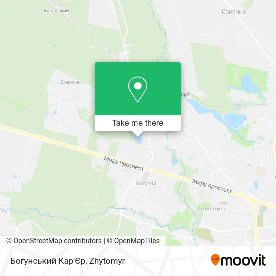 Карта Богунський Кар'Єр