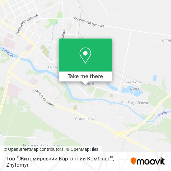 Тов ""Житомирський Картонний Комбінат"" map