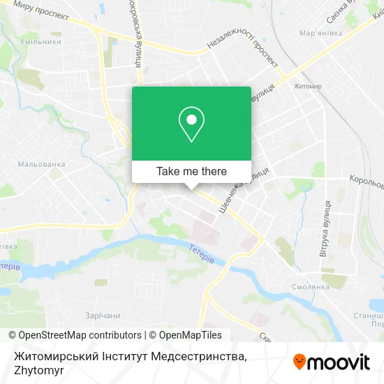 Карта Житомирський Інститут Медсестринства