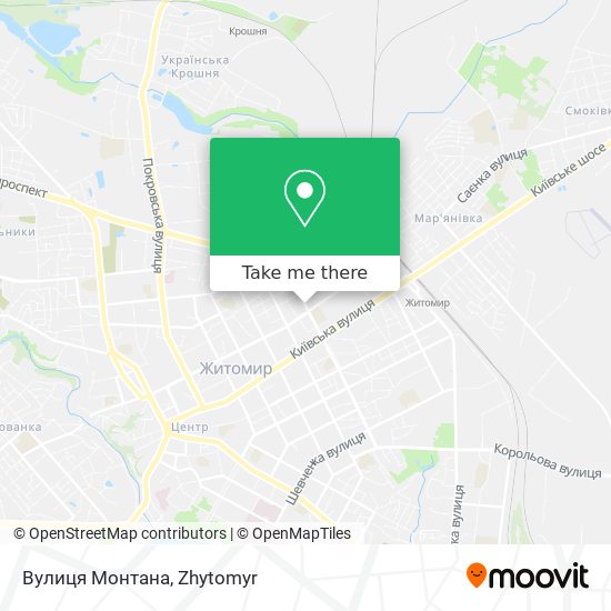 Вулиця Монтана map