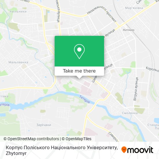 Корпус Поліського Національного Університету map