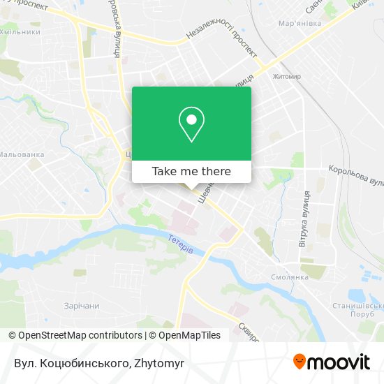 Вул. Коцюбинського map