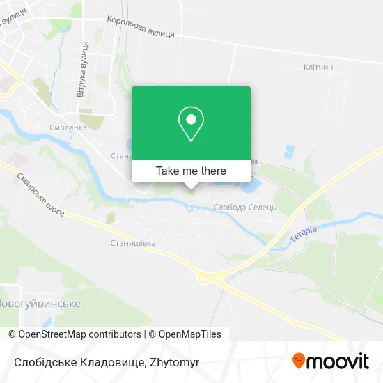 Карта Слобідське Кладовище