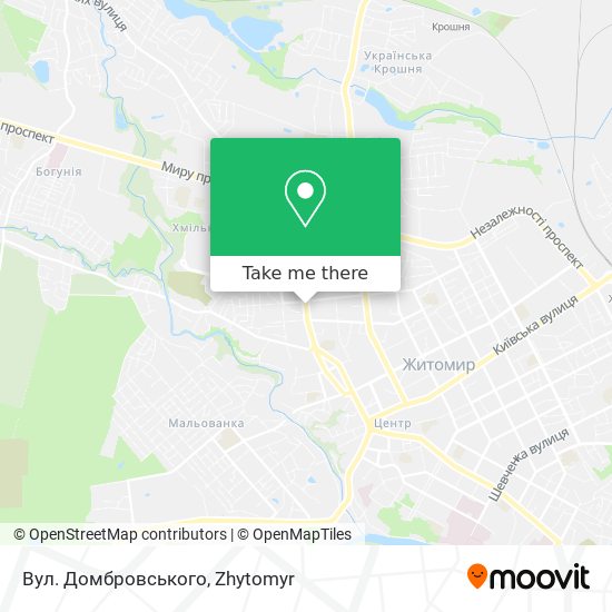 Вул. Домбровського map