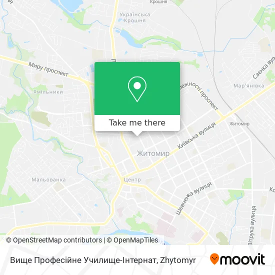 Карта Вище Професійне Училище-Інтернат